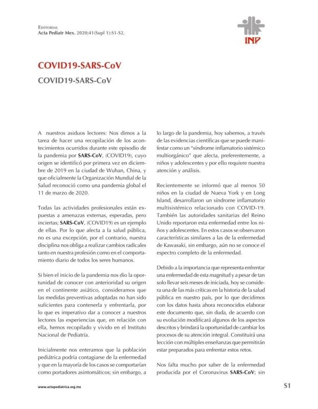  Acta pediátrica